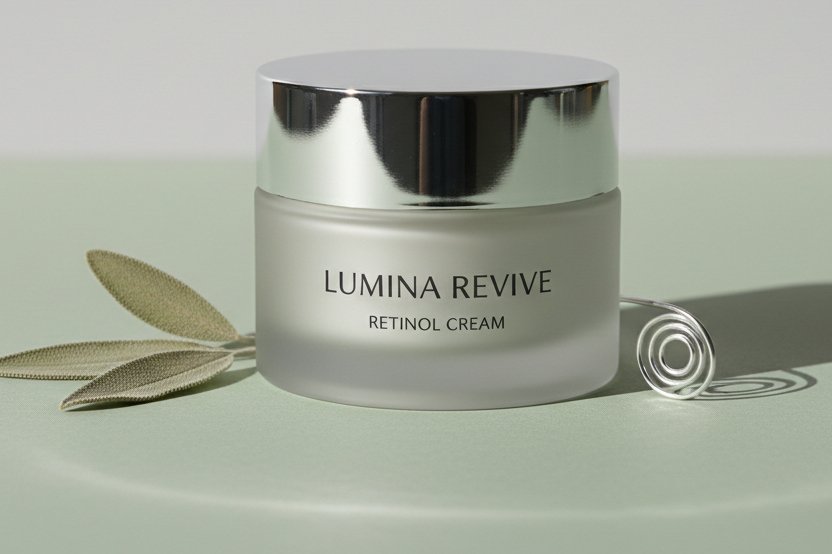 Skincare cream silver lid